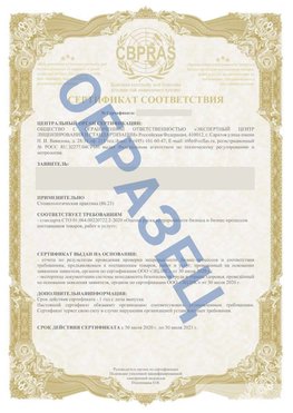 Образец Сертификат СТО 01.064.00220722.2-2020 Майкоп Сертификат СТО 01.064.00220722.2-2020 